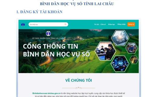 Tuyên truyền, hướng dẫn tham gia các khóa học trên Cổng thông tin “Bình dân học vụ số tỉnh Lai Châu”