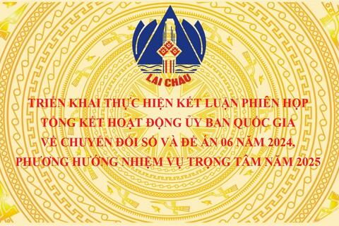 Triển khai thực hiện Kết luận Phiên họp tổng kết hoạt động Ủy ban Quốc gia về chuyển đổi số và Đề án 06 năm 2024, phương hướng nhiệm vụ trọng tâm năm 2025